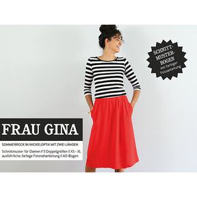 FRAU GINA – spódnica kopertowa z kieszeniami w szwach bocznych, Studio Schnittreif  | XS -  XL, 