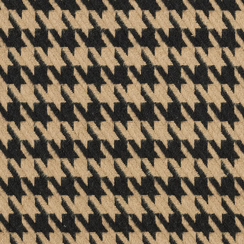 Materiał na płaszcze mieszanka z bawełną w pepitkę – czerń/zawilec,  image number 1