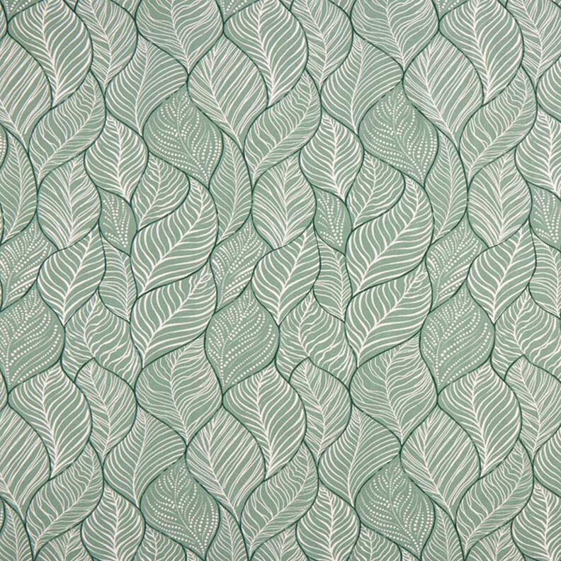 Tkanina dekoracyjna half panama, prosty wzór w liście – zieleń trzcinowa,  image number 1