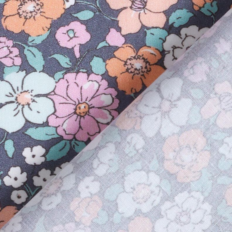 GOTS Popelina bawełniana ukwiecona łąka | Poppy Fabrics – szary łupek,  image number 4