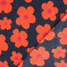 Puszysty plusz kwiaty | Poppy Fabrics – granat/pomarańcza,  thumbnail number 5