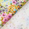 Tkanina bawełniana Popelina kolorowe kwiaty – lawendowy/błękit,  thumbnail number 4