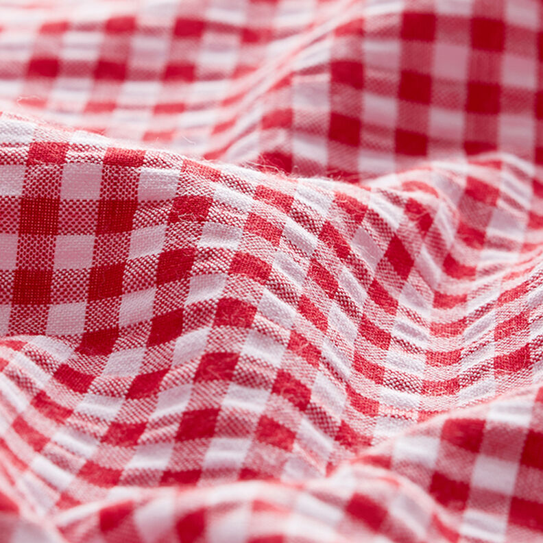 Kora Mieszanka z bawełną kratka Vichy – czerwień,  image number 2