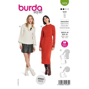 Sukienka / Koszulka | Burda 5859 | 34-44, 