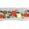 Taśma tiulowa wyszywana w kwiaty  – brąz/czerwień,  thumbnail number 1