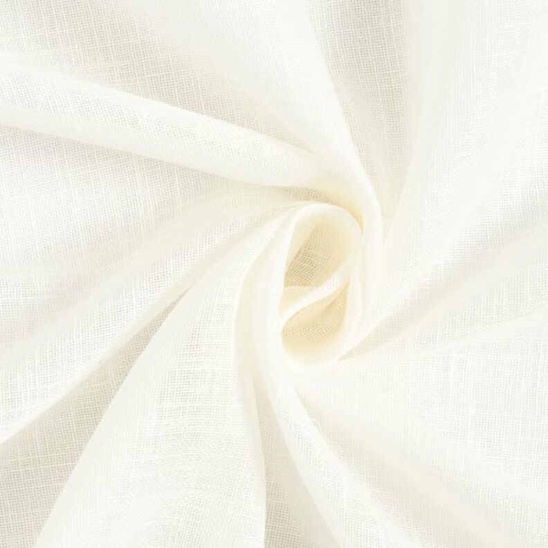 Tkanina na firany woal imitacja lnu 300 cm – mleczna biel,  image number 1