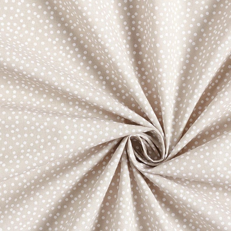 Tkanina bawełniana Kreton nieregularne kropki – piasek,  image number 4