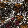 Tkanina bawełniana Kreton motywy kwiatowe – czerń/jasny kreci,  thumbnail number 2