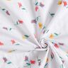 Delikatny batyst bawełniany haftowane kwiaty | Poppy Fabrics – biel/neonowa pomarańcza,  thumbnail number 3