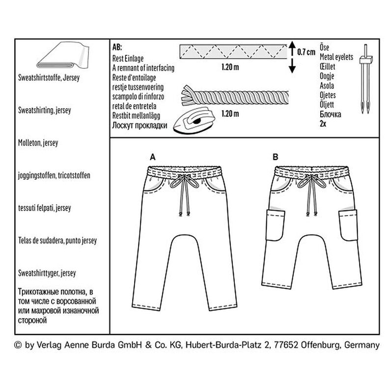 Spodnie dziecięce na gumce , Burda 9342 | 92 - 122,  image number 9