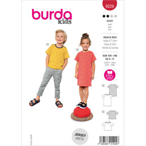 Sukienka / Koszula | Burda 9229 | 104-146, 