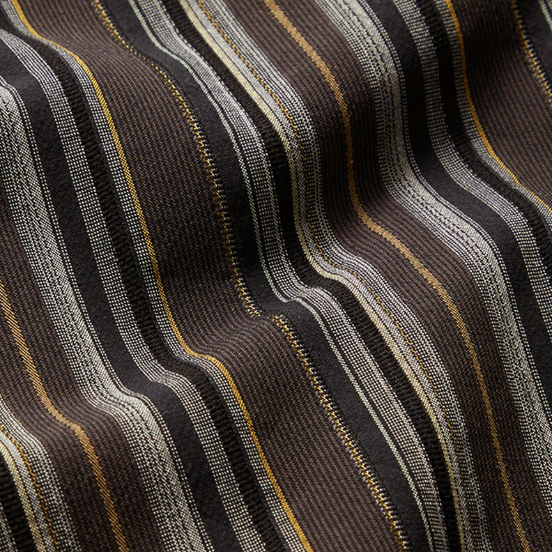 Mieszanka bawełny w paski – czarny brąz,  image number 2