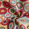 Tkanin dekoracyjna Gobelin kolorowe kółka – jasnobeżowy/czerwień karminowa,  thumbnail number 3