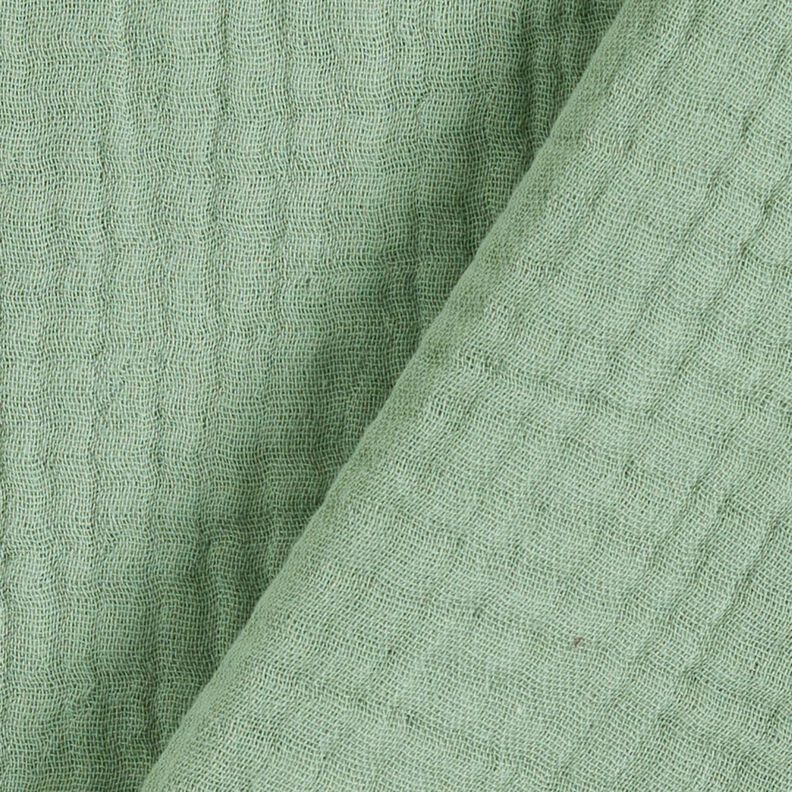 GOTS Trójwarstwowy muślin bawełniany – zieleń trzcinowa,  image number 5