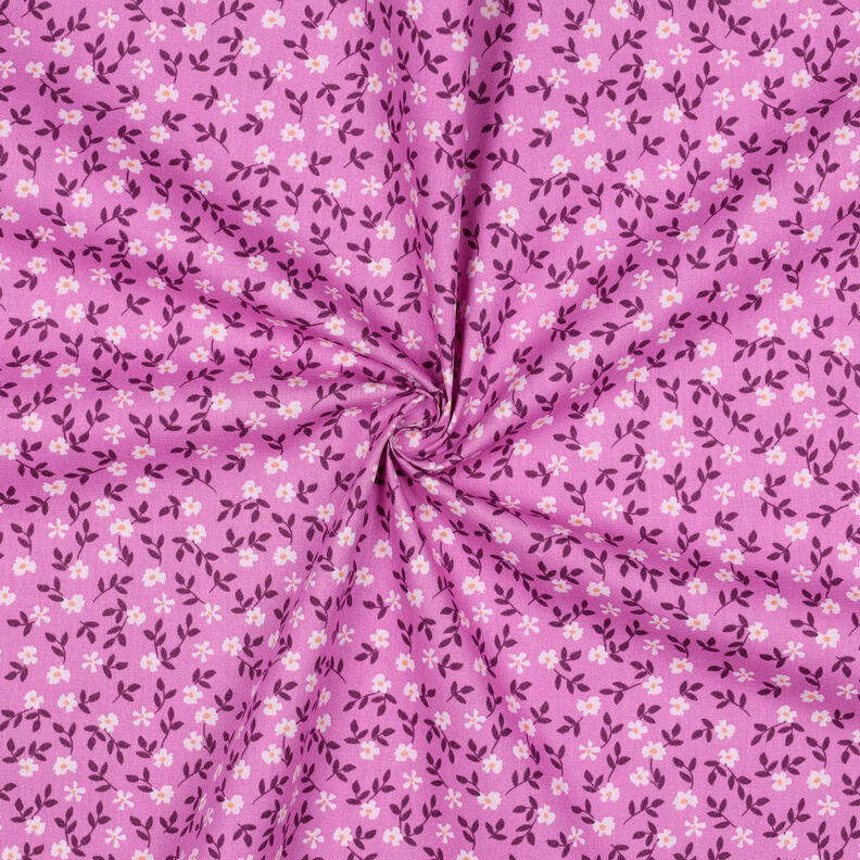 GOTS Popelina bawełniana drobne kwiatuszki | Poppy Fabrics – pink/biel,  image number 3