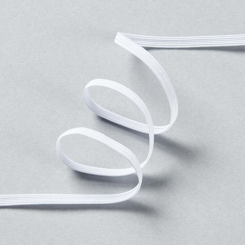 Taśma gumkowa [10 m | 5 mm] – biel,  image number 2