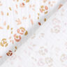 Muślin / Tkanina double crinkle abstrakcyjne kwiatuszki – biel,  thumbnail number 4