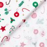 Tkanina bawełniana Kreton dekoracje na Boże Narodzenie – biel/zieleń,  thumbnail number 4
