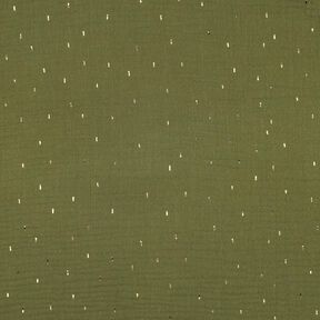 Muślin / Tkanina double crinkle prostokąt Nadruk foliowy | Poppy Fabrics – pinia/złoty metaliczny, 