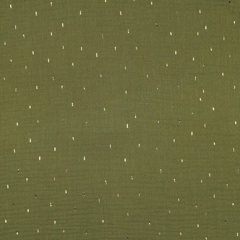 Muślin / Tkanina double crinkle prostokąt Nadruk foliowy | Poppy Fabrics – pinia/złoty metaliczny,  image number 1