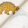 Tkanin dekoracyjna Half panama wyraziste dinozaury – mleczna biel/ciemna zieleń,  thumbnail number 4