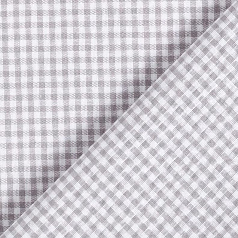 Popelina bawełniana Drobna kratka Vichy, z barwionej przędzy – szary/biel,  image number 6