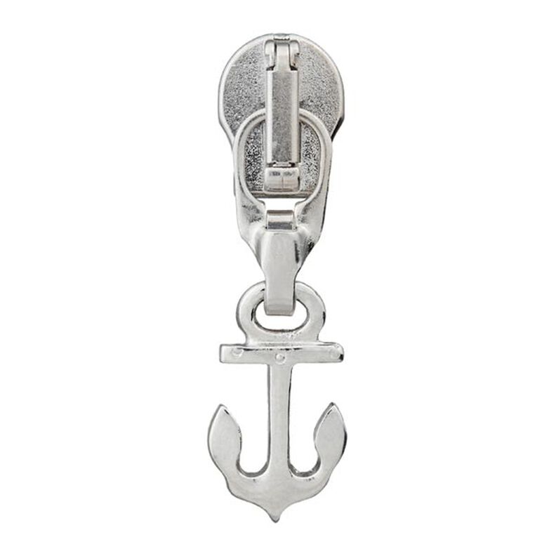 Suwak do zamka błyskawicznego, kotwica, 5 mm | Prym – srebro metaliczny,  image number 1