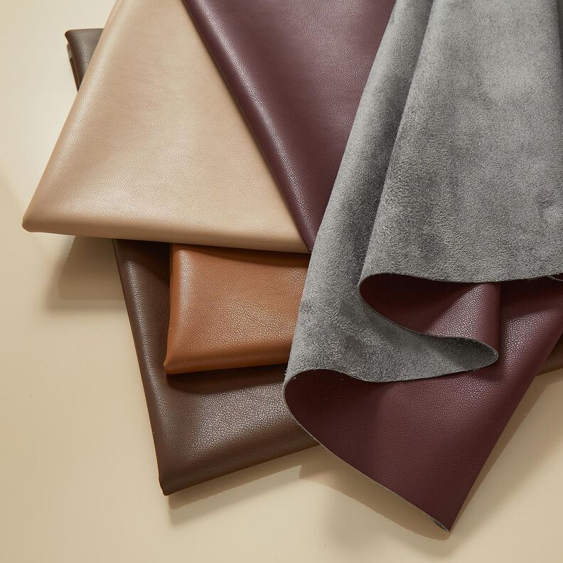 Sztuczna skóra z welurem na lewej stronie  – ciemnogranatowy,  image number 5