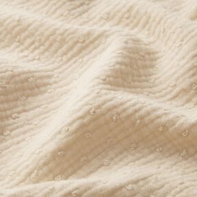 Muślin / Tkanina double crinkle dobby – naturalny, 