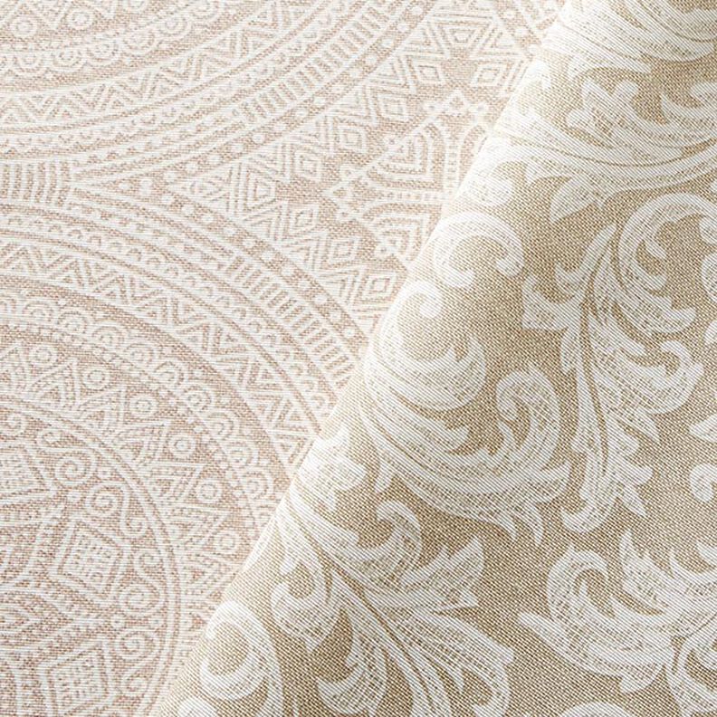 Tkanin dekoracyjna Płótno Mandala – naturalny/biel,  image number 5