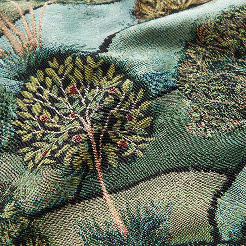 Tkanina dekoracyjna gobelin pejzaż – zieleń,  image number 2