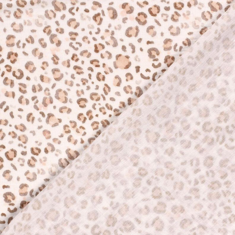 Muślin / Tkanina double crinkle akwarelowy lew nadruk cyfrowy &ndash; kość słoniowa,  image number 4