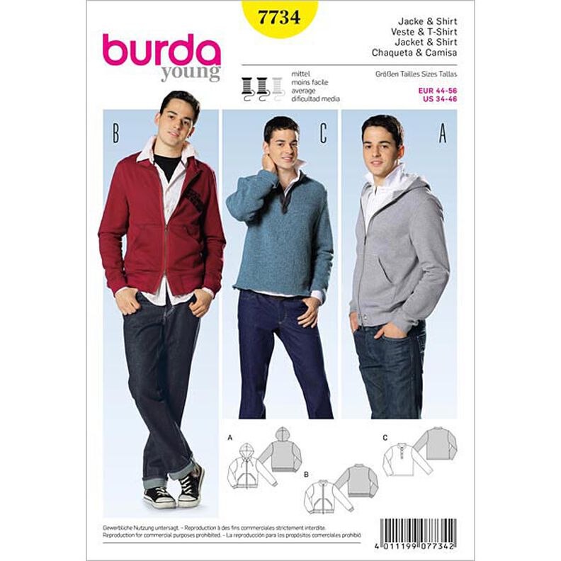 Bluza / Koszulka, Burda 7734,  image number 1