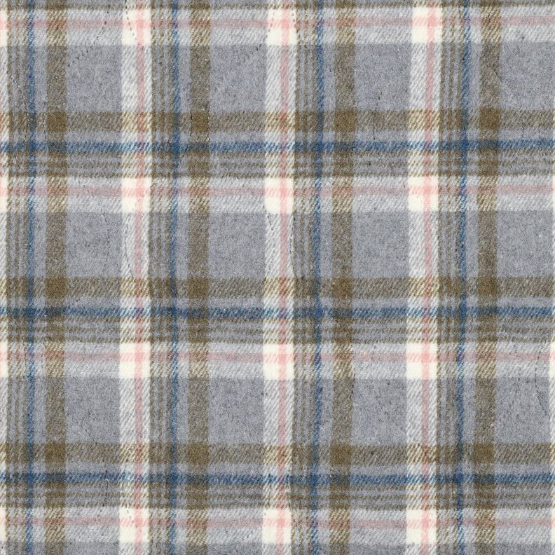 Tkanina pikowana Flanela kratka | Poppy Fabrics – szary, image number 1