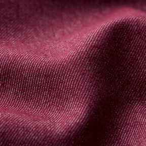 Denim strecz z mieszanki bawełny, średni – bordo, 
