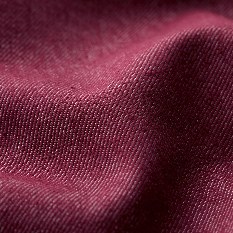 Denim strecz z mieszanki bawełny, średni – bordo,  image number 2