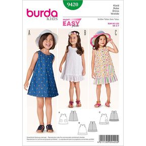 Sukienka na ramiączkach, Burda 9420, 