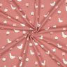 Dżersej bawełniany gęsi na łące kwiatowej | Poppy Fabrics – ciemny brudny róż/biel,  thumbnail number 3