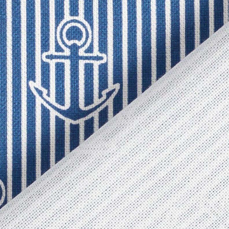 Tkanin dekoracyjna Half panama kotwice – niebieski oceaniczny/biel,  image number 4