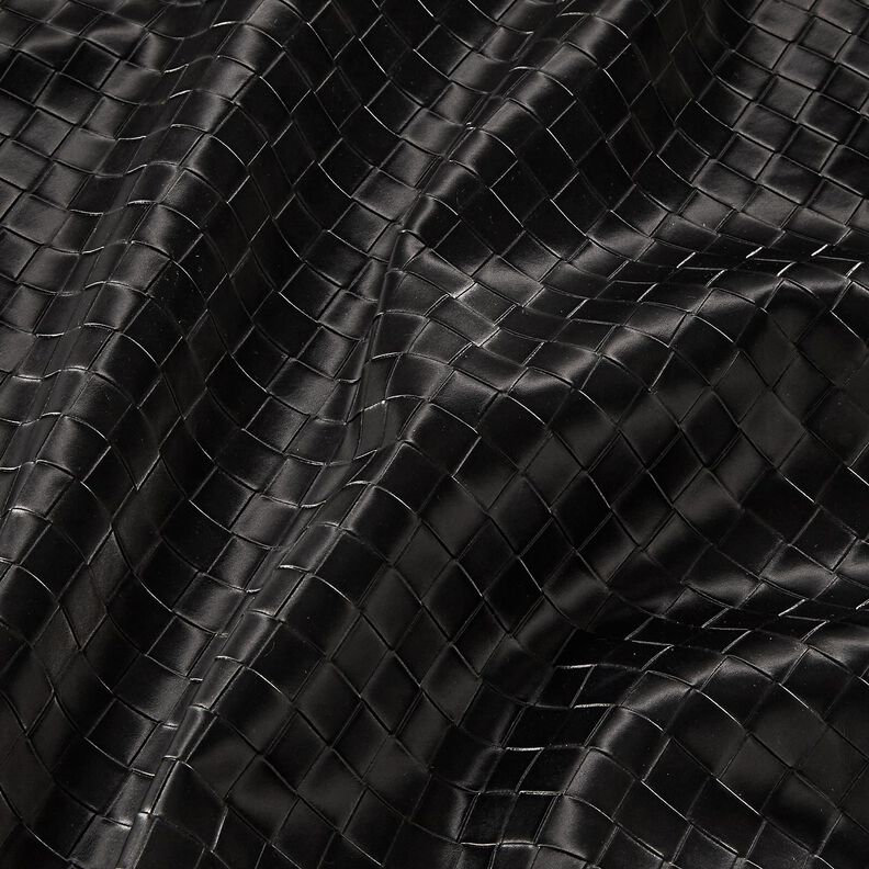 Sztuczna skóra plecionka | Katia Fabrics – czerń,  image number 2
