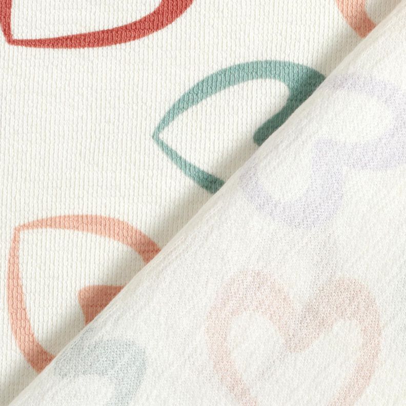 D?ersej bawe?niany kolorowe serca &ndash; biel/liliowy,  image number 4