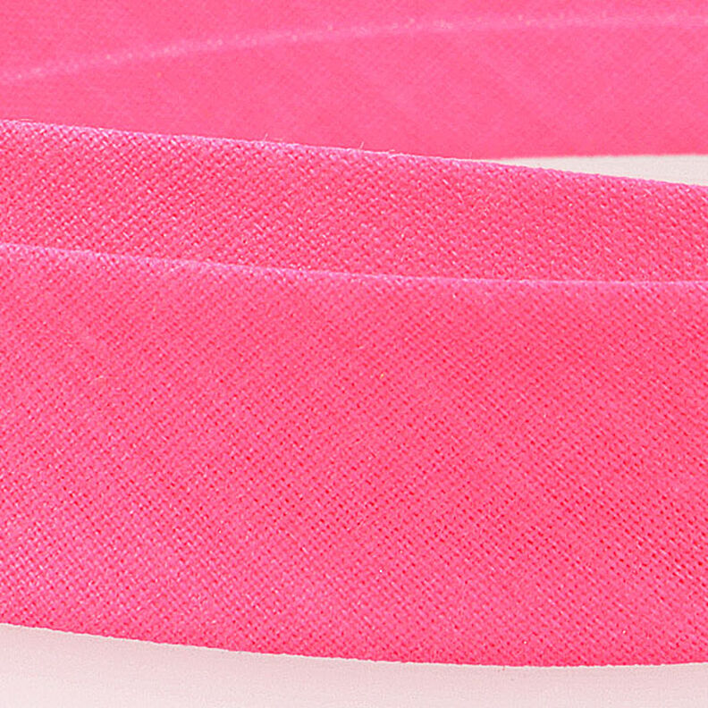 Taśma skośna Polycotton [20 mm] – neonowy pink,  image number 2