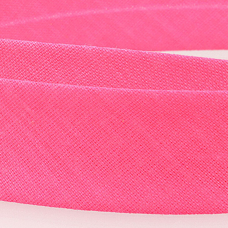 Taśma skośna Polycotton [20 mm] – neonowy pink,  image number 2