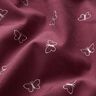 Sztruks cienki brokatowe motyle – bordo,  thumbnail number 2