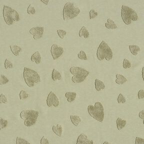 Dzianina frotte serca – greige, 