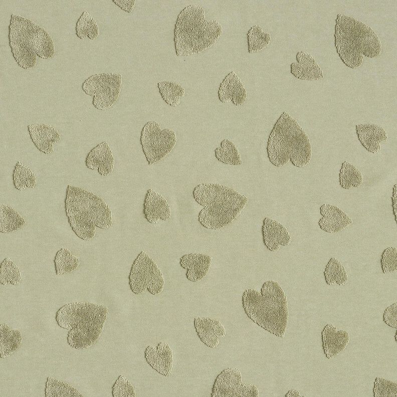 Dzianina frotte serca – greige, image number 1