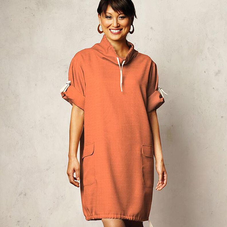 Lekka dresówka pętelkowa french terry jednokol. – brąz sarni,  image number 9