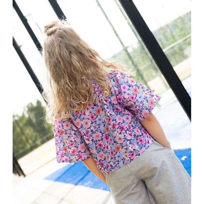 Popelina bawełniana kwiaty | Poppy Fabrics – czarnoniebieski,  image number 5