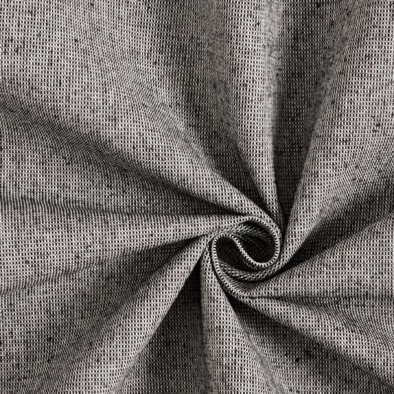 Tkanina dekoracyjna half panama o strukturze prążków bawełna z recyklingu – czerń/biel,  image number 1