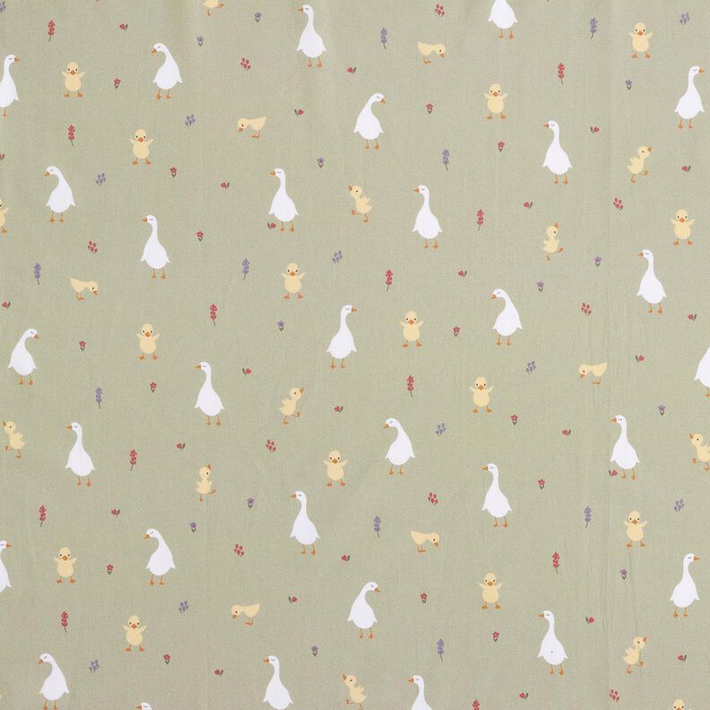 GOTS Popelina bawełniana urocze gęsi i pisklęta | Poppy Fabrics – greige,  image number 1